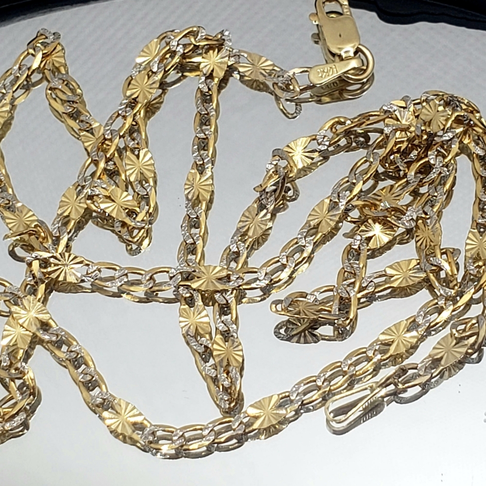 14k real gold chain 22"